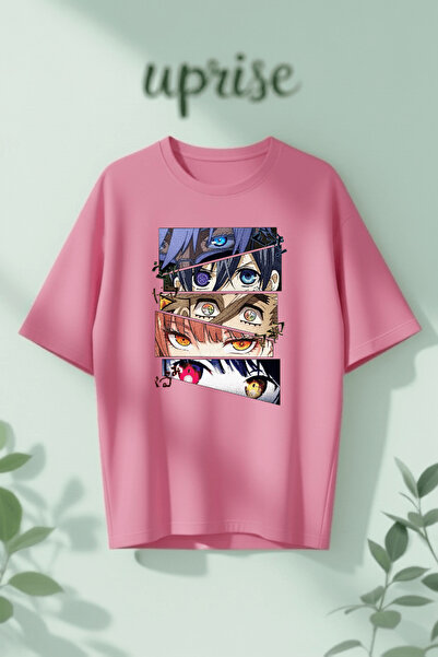 Vordevia Anime Eyes Aesthetic Printed Cotton Oversize T-Shirt