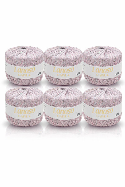 Lanoso Parla 6 Τεμάχια (3151) 25 γρ 217 Mt Νήμα Πλεξίματος με Γκλίτερ – 75% Ν...