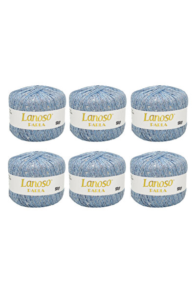 Lanoso Parla 6 τεμάχια (4051) 25 γρ. 217 Mt Νήμα πλεξίματος με γκλίτερ – 75% ...
