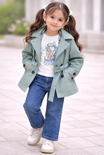 Seramis Kız Çocuk 3’lü Trençkot Takım (Trençkot + Sweatshirt + Pantolon)