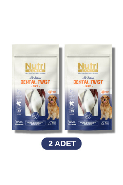 Nutri Canin Dental Twist Ördekli Tahılsız Köpek Ödül Maması 80gr - 2 Adet