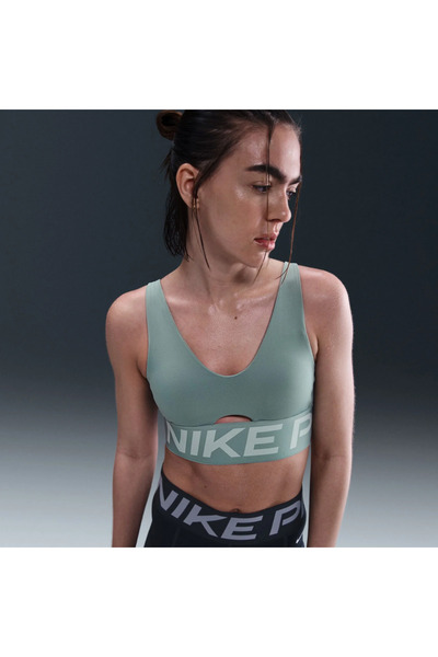 Nike Pro Indy Plunge Orta Destekli Pedli Bra Kadın Sporcu Sütyeni (yousports)