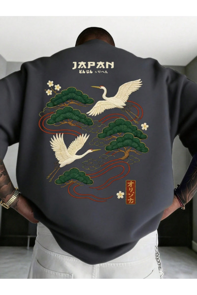 Revasser Unisex Γυναικεία/Ανδρικά μπλουζάκια με ειδική στάμπα JAPAN, υπερμεγέ...