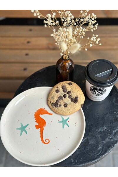 MeGgDecor Sea-Themed Sea Horse 21cm Dessert Serving Plate