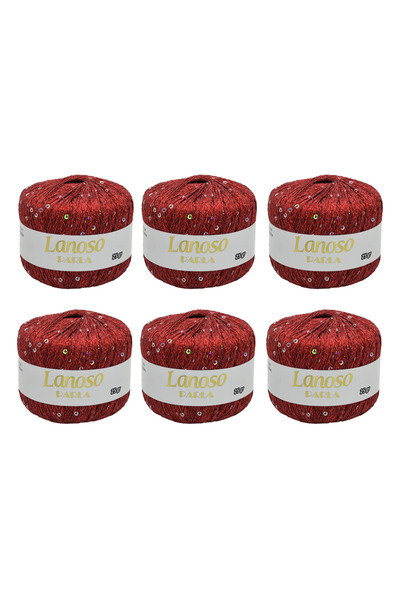 Lanoso Parla 6 τεμάχια (5600) 25 γρ. 217 Mt Νήμα πλεξίματος με γκλίτερ – 75% ...