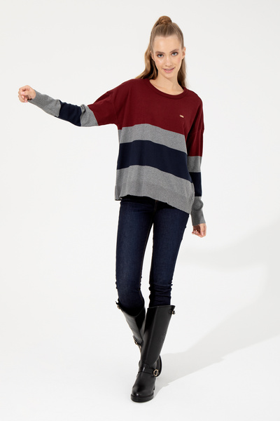 U.S. Polo Assn. Women's Cherry Crew Neck Sweater 50252042-Vr223