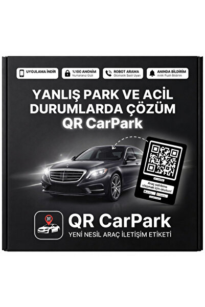 trendkonsept QR CAR PARK - تحذير - ملصق تحذير عن التواصل مع السيارة