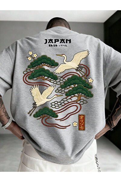 Revasser Unisex Women/Men Japan Custom Printed Oversize Combed Cotton Crew Ne...