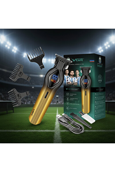VGR Professional Rechargeable Hair Clipper Gold/Blue V-921
