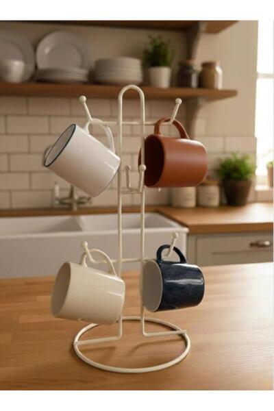 Okyanus Home Cream Color Mug and Cup Hanger
