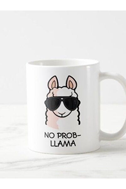 Velorina No Prob-Llama Humorous Design Mug - Llama with Glasses Funny Gift Te...