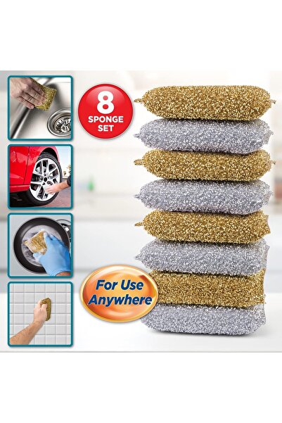 Marrkhor 8-Pcs Non-Scratch Scrub Sponges Pads, Cleaning Sponge, Dish Wash Spo...