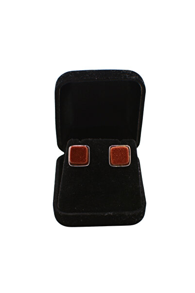 OEM Brown Sunstone Earrings - Elegant Minimalist Model