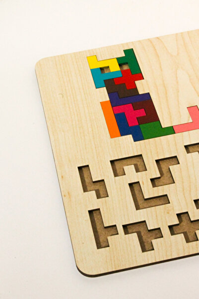 Store Ahşap Eğitici Puzzle | 3’ü 1 Arada Şekiller, Renkler ve Hayvanlar Yapbo...