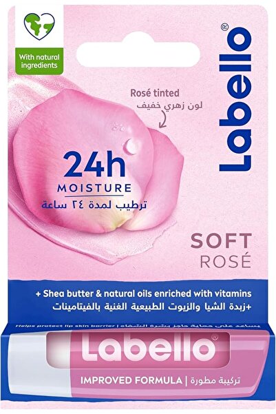LABELLO مرطب شفاه، عناية مرطبة للشفاه، برائحة الورد الناعمة، 4.8 جرام