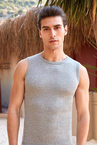 Berrak 1012-13 Men's 3-Piece Ribbed Sleeveless Undershirt