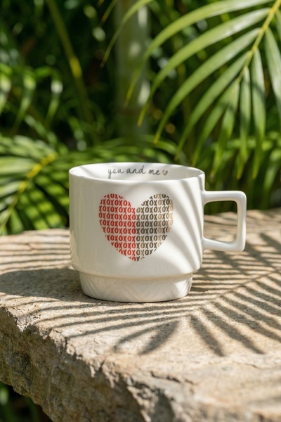 ACAR Cana de porțelan Pulsation Roz - 325 ml