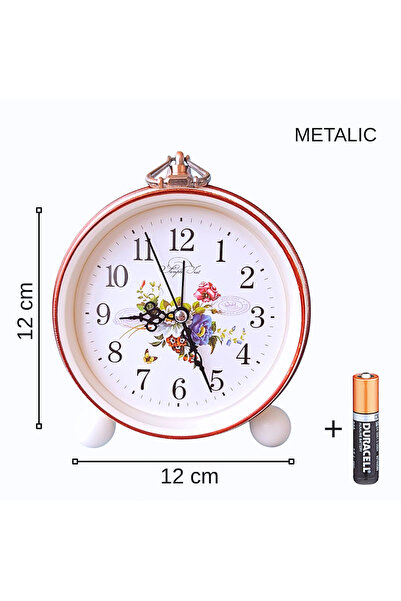 HYVESTO Ceas de Masa Vintage "Spring Garden", Mecanism Silentios, Design Retr...
