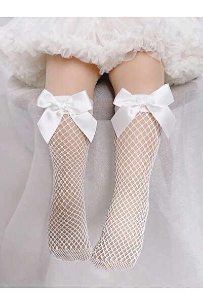 Mou&Kou Ribbon Detailed Mesh Baby Girl Socks 0-2 Years - Stylish Summer Socks...