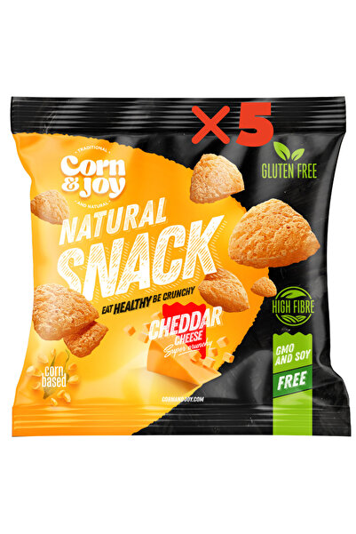 Corn & Joy Pachet: 5 X Pufuleti fara gluten, cu cheddar o, 40g