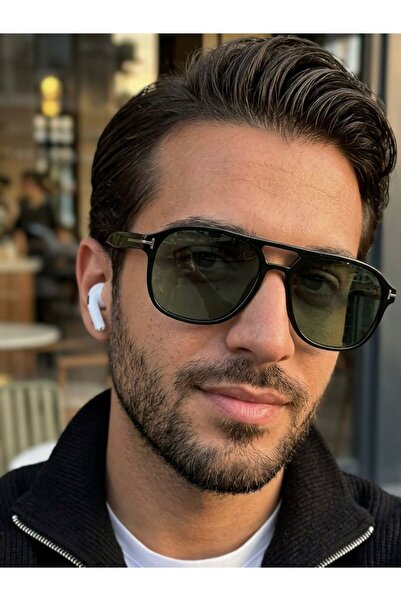 Goldmine Men's Timeless Frame Square Sunglasses Uv400 Black Green