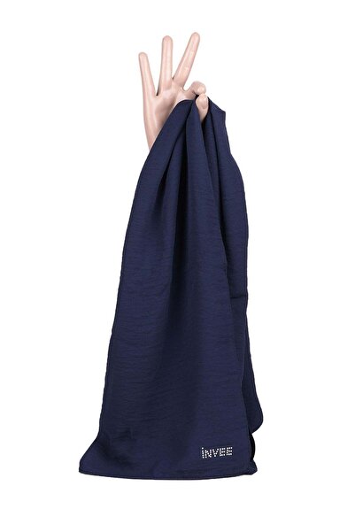 Invee شال الجاز أزرق داكن