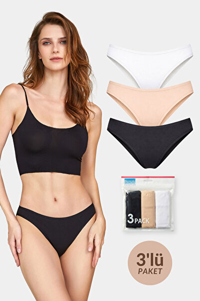 Berrak Women's 3-Pack Bikini Panties