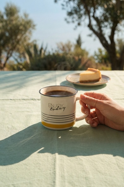 ACAR Cana de porțelan Lorenzo Galbenă - 355 ml