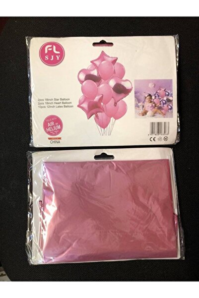 OEM Balloons 14/Set -2 stars, 2 hearts, 10 round Pink