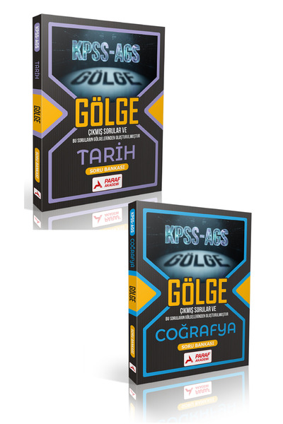 Paraf Akademi KPSS-AGS GÖLGE TARİH-COĞRAFYA SORU BANKASI SETİ