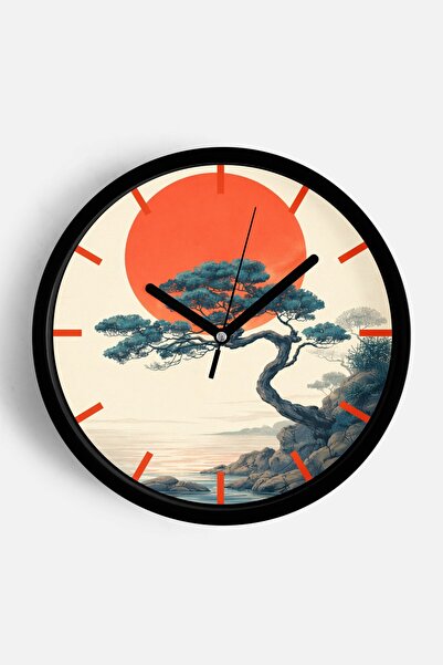 JHAAR Αφηρημένο - Μποέμ - Φύση - Μοντέρνο ρολόι τοίχου με θέα στη θάλασσα - 4...