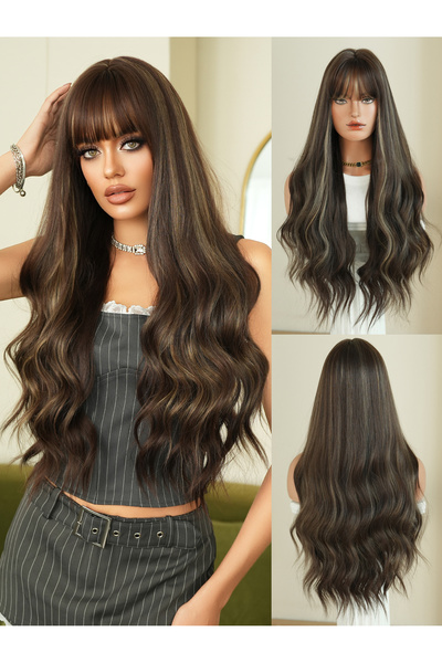Brown Tone Highlifted Vip Wig Model