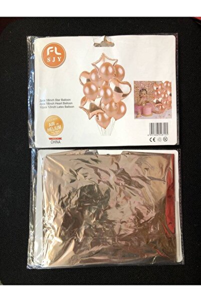 OEM Balloons 14/Set -2 stars, 2 hearts, 10 round Dusty Pink