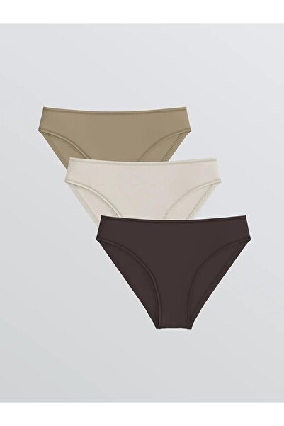 LC Waikiki Σετ εσώρουχα μπικίνι με χρώμα δαμασκηνί, 3 τεμάχια (S6)