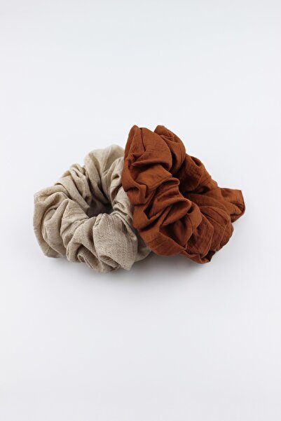 İLKYAZ Double Soft Fabric Rubber Buckle Set Bagel Buckle - Soil, Tile