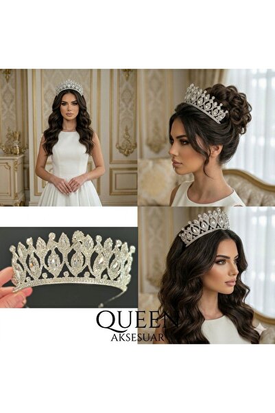 QUEEN AKSESUAR Πολυτελής σειρά regalia elvora με ειδικό σχέδιο, ψηλή κορώνα ν...