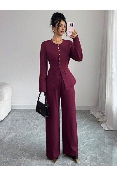 Iuliashop Set de pantaloni Madalina Violet - L