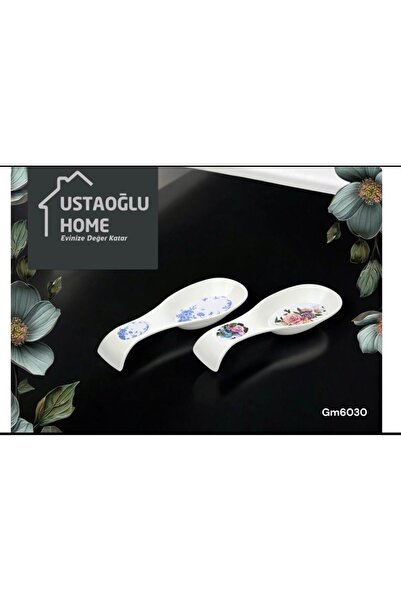 USTAOGLUHOME 2 قطعة من حامل الملاعق المصنوع من الميلامين بنسبة 100%