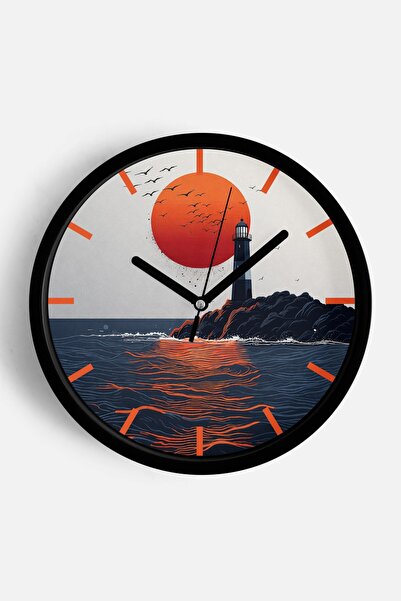 JHAAR Αφηρημένο - Μποέμ - Φύση - Μοντέρνο ρολόι τοίχου με θέα στη θάλασσα - 4...