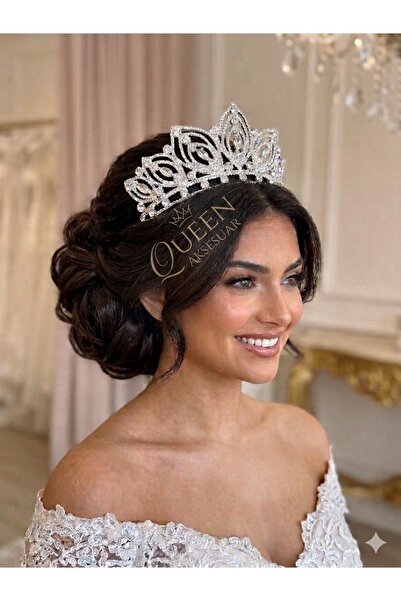 QUEEN AKSESUAR Πολυτελής σειρά regalia lumier με ειδικό σχέδιο, ψηλή κορώνα ν...