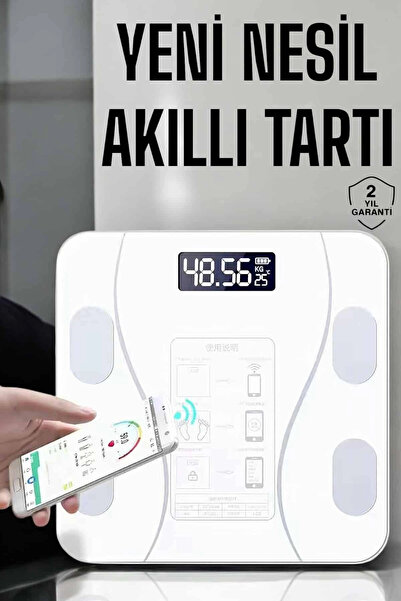 Epilons Tartı Baskül Dijital Elektronik Tartı Vücut Analiz Wifi Akıllı Yağ Ölçer