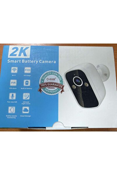 O-KAM 3033 Wifi Kamera 5Mp Bataryalı 1 AY ŞARJ Mikrofon+Hoparlör+Işık