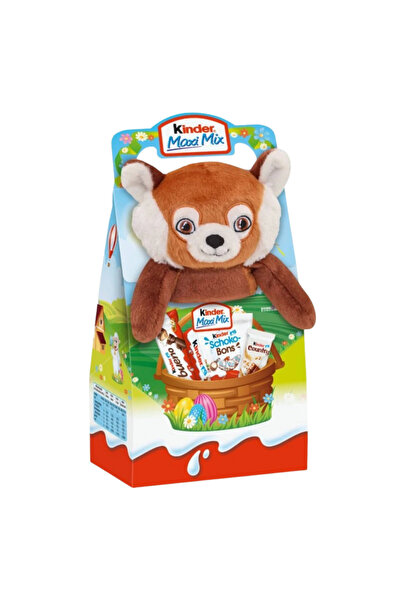 Kinder Maxi Mix Paskalya Peluş Kızıl Panda 4 Farklı Çikolata 133g