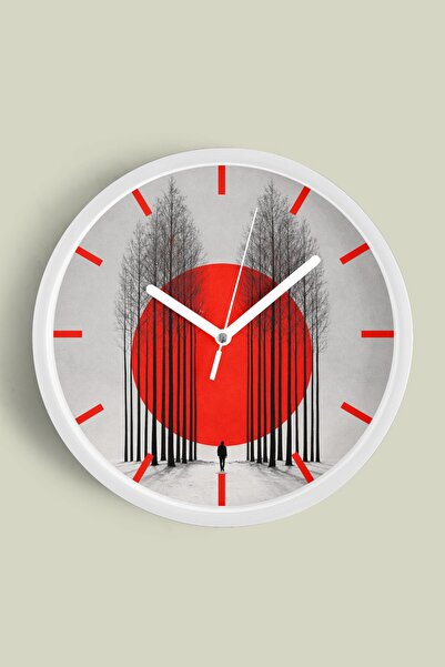 JHAAR Αφηρημένο - Μποέμ - Φύση - Μοντέρνο ρολόι τοίχου με θέα στη θάλασσα - 4...