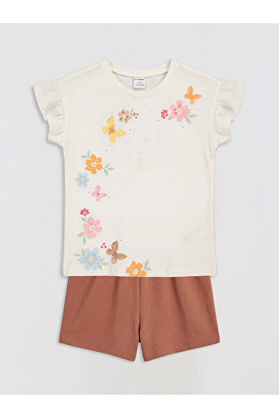 LC Waikiki RMZ GİYİM FARKİLYA Set floral pentru fete