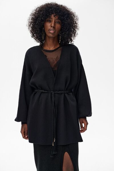 Blue Shadow Women's Cardigan Mono Black 40/42