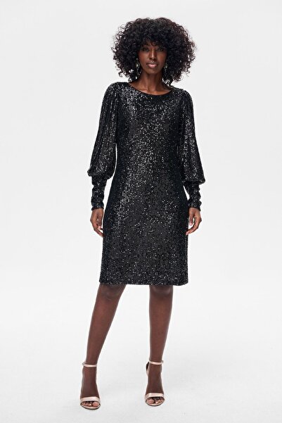 Blue Shadow Selesti Black Dress 36