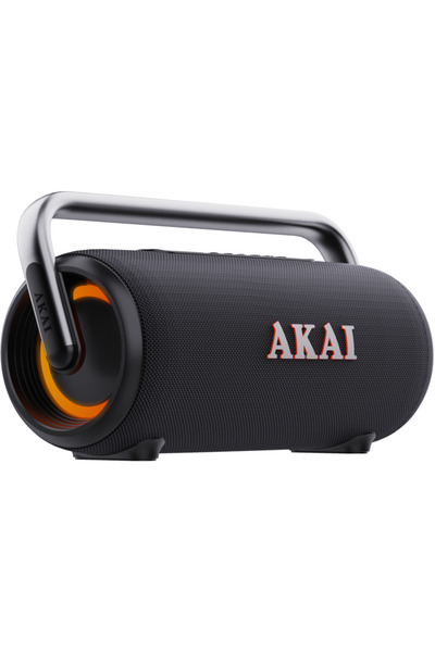 AKAI Portable speaker with BT IPX5, 60W, Black-Orange