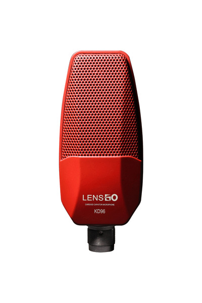 LENSGO Microfon profesional KD96 cardioid pentru streaming / podcast, Rosu