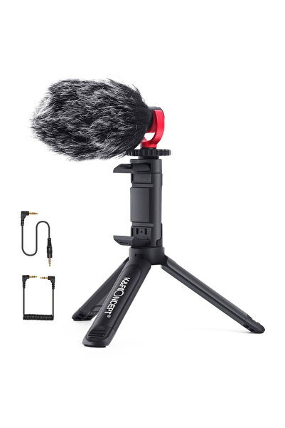 K&F CONCEPT Vlog kit CMM-800 Mini tripod + smartphone holder and microphone K...